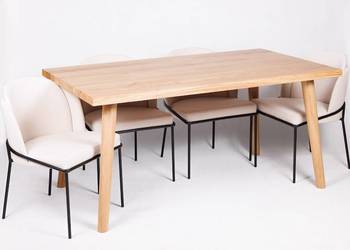 Stół Dębowy BARI + 6 krzeseł POLLY