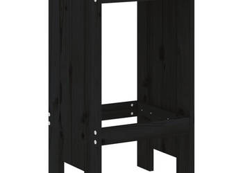 Stołki barowe 2 szt. czarne 40x36x75 cm drewno sosnowe WM-825349