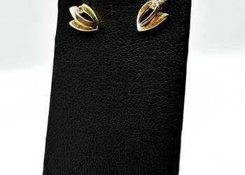 Nowe złote kolczyki pr 585 1,07g Sztyft