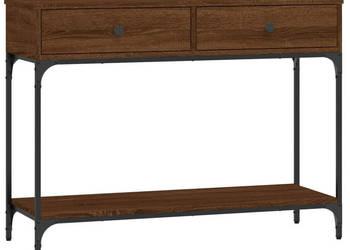 Stolik konsolowy brązowy dąb 100x345x75 cm WM-833397