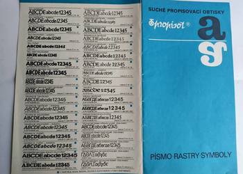 Kalkomania PRL - ,,Propisot" czeska różne czcionki
