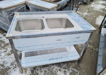 Zlew Gastronomiczny 2 Komorowy Z Półką 120/70/85 NOWY