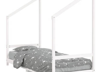 Rama łóżka dla dzieci biała 80x200 cm drewno sosnowe WM-835701