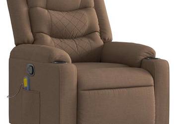 vidaXL Rozkładany fotel masujący, brązowy(SKU:4019930)