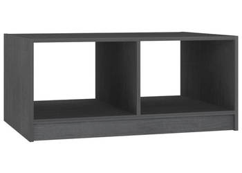 Stolik kawowy szary 75x50x335 cm lite drewno sosnowe WM-809908