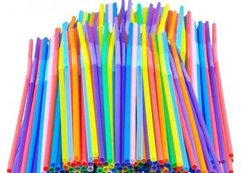 Słomki plastikowe do picia wielokrotnego użytku | 100 sztuk