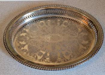 Taca srebrzona  sygnatura N  EPOB z galeryjką