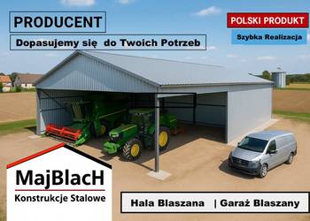 Garaż Blaszany|Wiata Stalowa|Hala|Profil|Ocynk – Maj-Blach