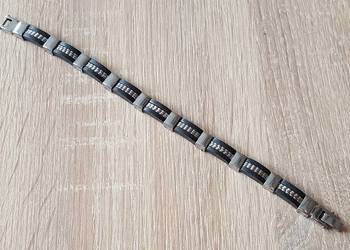 124 Nowa bransoleta męska ze stalą szlachetną i silikonem ko 124 Nowa bransoleta męska ze stalą szlachetną i silikonem ko