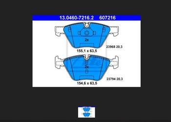 Klocki hamulcowe ATE 13.0460-7216.2 BMW E90/91/92.93