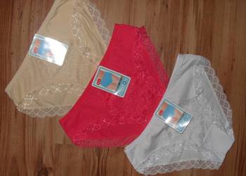 Koronkowe_ kolorowe majteczki 3 szt._ HAN _NOWE r. S/M