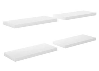 Półki ścienne 4 szt. wysoki połysk białe 60x235x38 cm MDF WM-323750