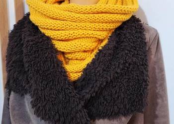 Szalo komin musztardowy mega