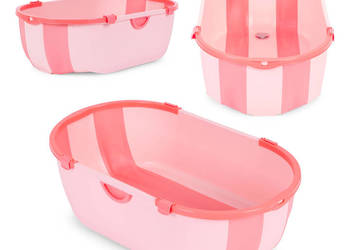 Wanienka dla dzieci wanna turystyczna składana odpływ różowa ECOTOYS