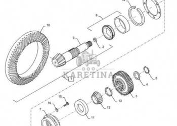 New Holland T6090 T6070 Łoźysko 74.98mm id x 120mm od x 31.1mm w 924849C1