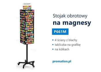 Obrotowy stojak na magnesy pamiątkowe 4 strony do sklepu z pamiątkami P661M