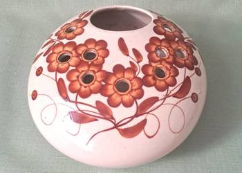 Ceramiczne naczynie ikebana ręcznie malowane