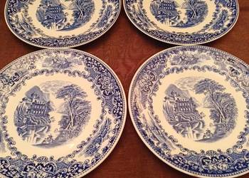 PIEKNE TALERZE DESEROWE CEMBRIDGE ENGLAND 4 szt.