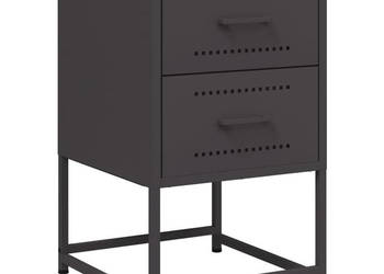Szafka nocna czarna 36x39x605 cm stal WM-846458