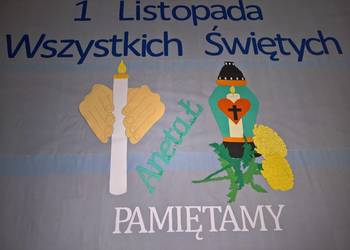 Dekoracje na 1 Listopada Święto Zmarłych z brystolu.