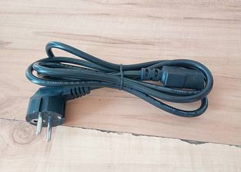 kabel przewód zasilający PC monitor drukarka - czarny