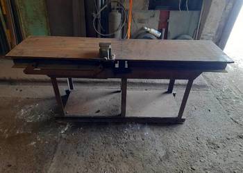 Stol warsztatowy garazowy stalowy z imadlem 202x51x84