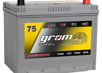 Akumulator GROM 75Ah 700A Japan Prawy Plus