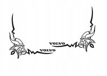 Naklejka VOLVO na szybę VIKING wewnętrzna biała AFLED truck accesories