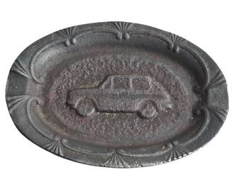 Stara żeliwna popielniczka Fiat 126p „Maluch” 70 lata unikat kolekcjonerski