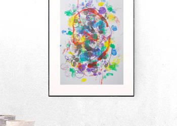 dekoracja na ścianę, abstrakcyjna grafika do domu 30x40 obra