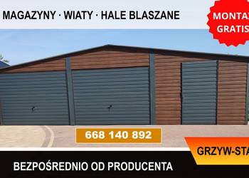 Drewnopodobny Garaż Blaszany /Wiata / Garaże Blaszane  – GRZYWSTAL