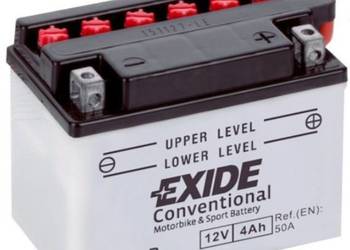 Akumulator motocyklowy 12V 4Ah 50A EN EXIDE EB4L-B YB4L-B P+
