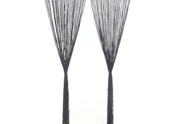 Zasłona z makramy antracyt 140 x 240 cm bawełna WM-323993
