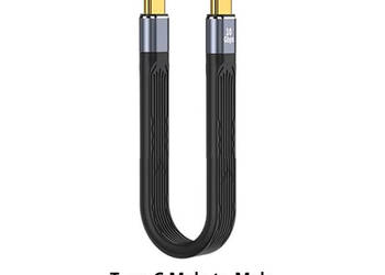 Kabel USB 3.1 Type-C OTG 10Gbps Gen2 długość 13 cm męski - męski