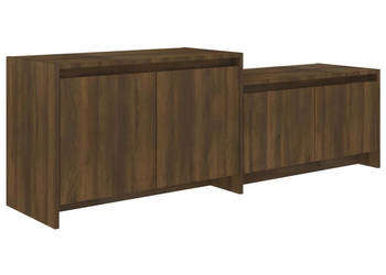 Szafka TV brązowy dąb 1465x35x50 cm materiał drewnopochodny WM-813028