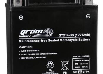 Akumulator motocyklowy 12Ah 200A GROM GTX14-BS YTX14-BS