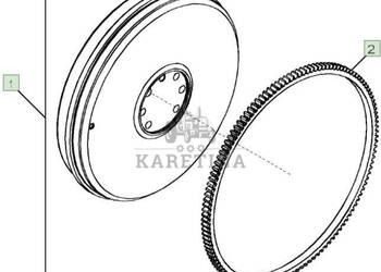 John Deere 6068HLA73 6920 6920S Koło Zamachowe Koło Koronowe CZĘŚCI RE5245…