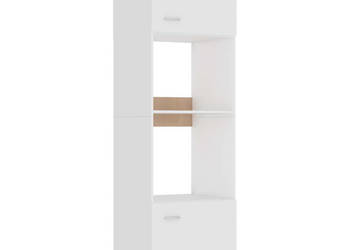 Szafka na mikrofalówkę biała 60x57x207 cm WM-802546