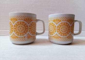 2 kubki z ludowym wzorem Lubiana vintage PRL 2 kubki z ludowym wzorem Lubiana vintage PRL