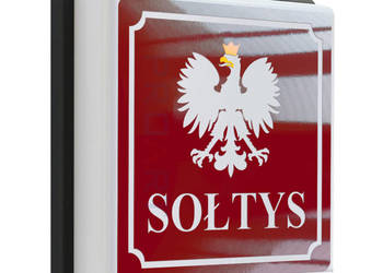 SOŁTYS WÓJT tabliczka lampa LED z czujnikiem zmierzchu