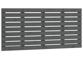 Wezgłowie łóżka szare 146x3x63 cm lite drewno sosnowe WM-824735