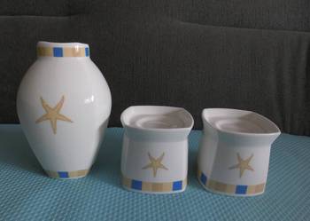 Porcelanowy wazon + 2 świeczniki ROYAL TARA