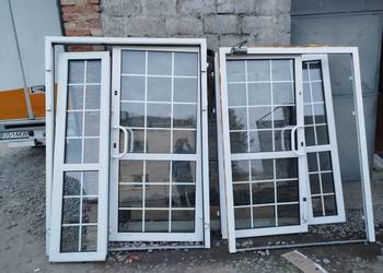 Drzwi dwuskrzydłowe aluminiowe zewnętrzne 210x156