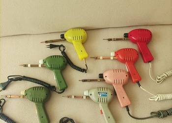 Polskie lutownice transformatorowe Lutola 2A 65W TECHNIKA Łódź z czasów PRL