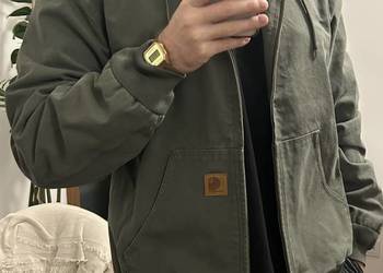Kurtka Carhartt WIP z kapturem zimowa jesienna wiatrówka męska vintage