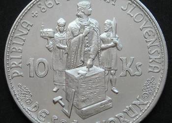 SŁOWACJA 10 Koron 1944 - PRIBINA - SREBRO - STAN 1/2