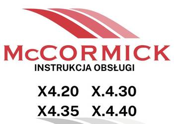 DTR Instrukcja obsługi, katalog, UDT- serwis - McCormick X4.20, X4.30