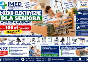 ŁÓŻKO ELEKTRYCZNE DLA SENIORA – WYNAJEM od 100 zł WARSZAWA Bez Kaucji Tanio