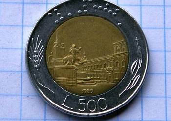 500 LIRÓW 1989 ROK - WŁOCHY 500 LIRÓW 1989 ROK - WŁOCHY