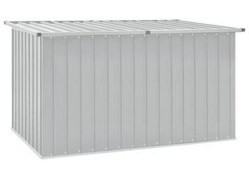 Skrzynia ogrodowa metalowa szara 171 x 99 x 93 cm